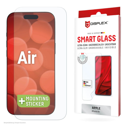 E.V.I. Displayschutz (Panzerglas), 9H – für iPhone Air – mit Applikator