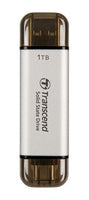 Transcend ESD310S Speichergerät – 1 TB, USB 3.1 Gen 2 Typ C/A, Silber