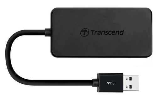 Transcend HUB2 USB-Hub – USB 3.0, 4× USB-A, für Windows/Mac/Linux