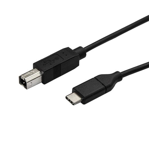 StarTech.com USB-C auf USB-B Kabel – USB 2.0 (480 Mbit/s) – 3 m – PVC-Mantel – Schwarz