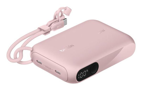 Belkin Powerbank 10'000 mAh – 20 W PD, 2× USB-C, pink