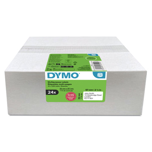 DYMO 2223590 – Etiketten (Rolle) 32 × 57 mm – Papier – 1000 Etiketten/Rolle, 24 Rollen – für LabelWriter