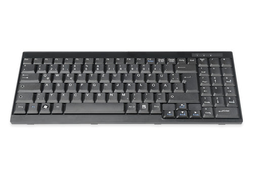 Digitus Tastatur, kabelgebunden (USB-A), US-Layout (EN), Fullsize (mit Ziffernblock), mechanisch, schwarz