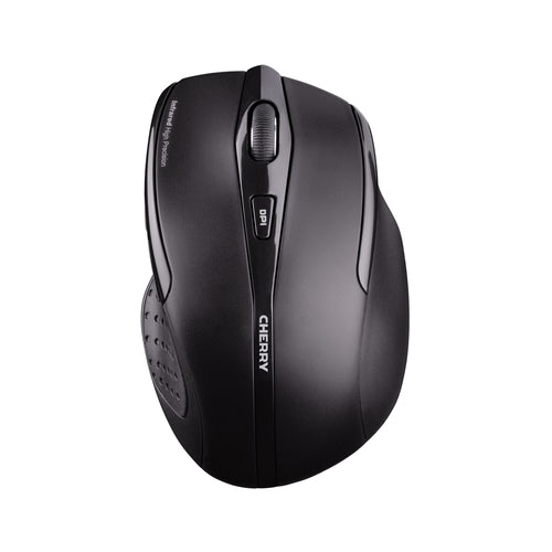 CHERRY MW 3000 Ergonomische Maus – kabellos, 2,4 GHz (USB-A), 1'750 dpi, 5 Tasten, für Rechtshänder, schwarz