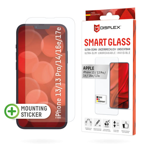 Displex Displayschutz (Panzerglas), 9H – für iPhone 13/13 Pro/14 und andere