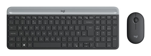 Logitech MK470 Slim Combo – Tastatur, kabellos (2,4 GHz), UK-Layout (EN), Dunkelgrau