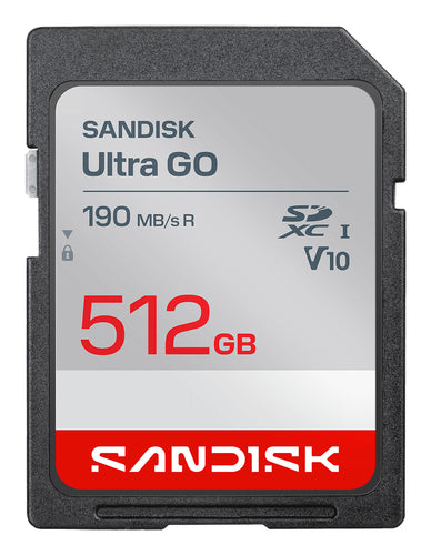 SanDisk Ultra GO SDXC 512 GB – UHS-I, Klasse 10, U1, V10, 190 MB/s Lesen