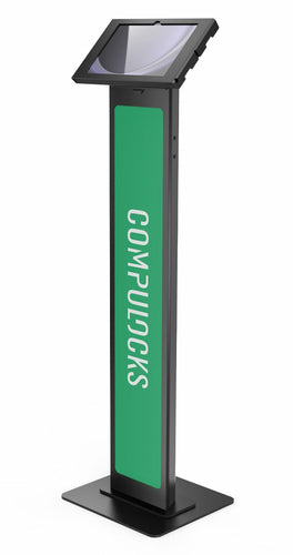 Compulocks Tablet-Bodenständer – abschliessbar, neigbar – Stahl, schwarz – 140B109GAPXB