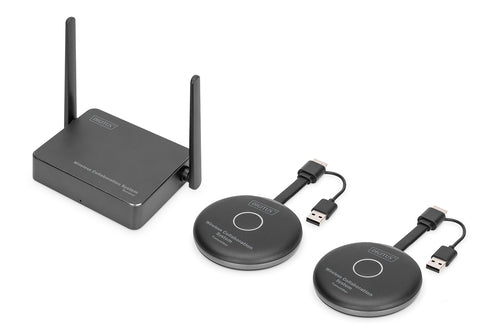 Digitus Click & Present Pro – Drahtloses Präsentationssystem – 4K, HDMI, Schwarz/Grau