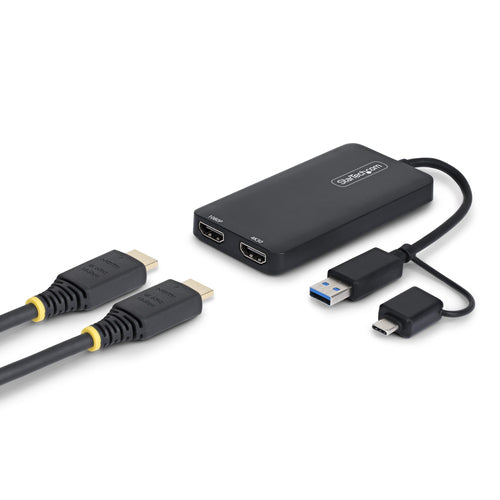 StarTech.com 107B-USB-HDMI-2 Multi-Monitor-Adapter USB zu 2× HDMI – 2× HDMI