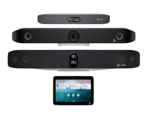 Poly Studio X30 Videobar – 4K Ultra HD, 5× digitaler Zoom, 60 fps – Schwarz/Grau
