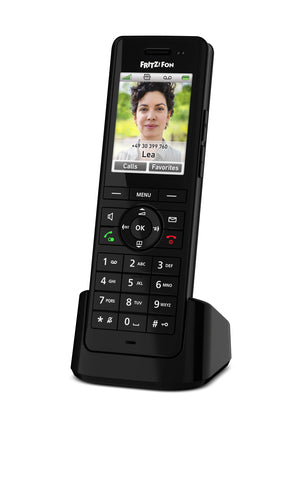 FRITZ! AVM FRITZFon X6 – DECT-Telefon nur Mobilteil, mit Anrufbeantworter, Freisprechen, für FRITZBox/DECT-Basisstation, schwarz