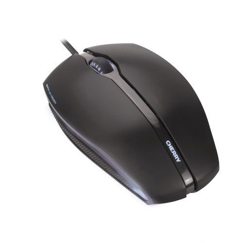 CHERRY Gentix Maus – kabelgebunden, USB-A, 1'000 dpi, 3 Tasten, beidhändig, beleuchtet, schwarz