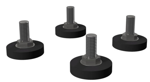 Zebra Standfüsse – schwarz/grau – 4 Stk.