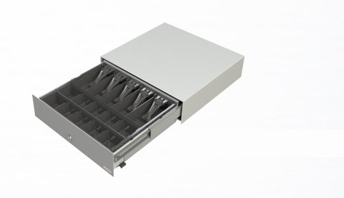 apg Solutions SLIM-1023 – Kassenschublade (Klappdeckel), RJ‑11, 460 × 170 × 100 mm, Schwarz