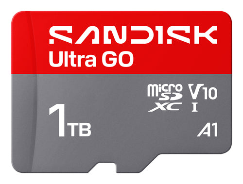 SanDisk Ultra GO microSDXC 1 TB – UHS-I, Klasse 10, U1, V10, A1, 190 MB/s Lesen
