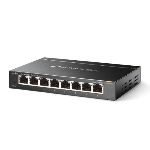 TP-Link TLSG108S – Switch – 8×GbE, Wandmontage, Schwarz