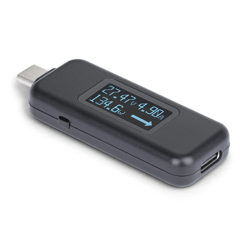 StarTech.com USB-C-Leistungstester – 4,5–50 V, bis 6,5 A, 240 W, OLED, für USB-C PD, Schwarz