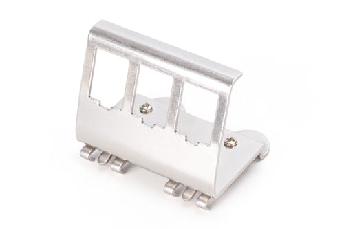 Digitus Hutschienenadapter, Edelstahl, Hutschiene, 90×80×50 mm – für 3× Keystone-Module – metallisch