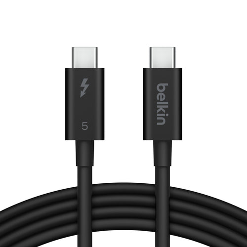 Belkin Thunderbolt 5 Kabel – 1 m, 120 Gbit/s, 240 W, rund, schwarz