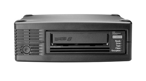 HPE LTO-8 Ultrium – Externes LTO-8 Bandlaufwerk, SAS, 30 TB (komprimiert), 300 MB/s, 256-Bit AES, 5,25" Halbe Höhe