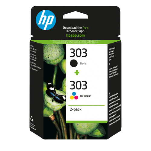 HP 303 Tintenpatronen-Multipack, Schwarz/Dreifarbig (Original) – für Envy 6200/7134/7800 – 3YM92AE