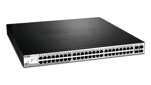 D-Link DGS-1210-52MP – Verwalteter L2 Switch – 48× 1G, 4× SFP, PoE+, PoE-Budget 370 W, 19", 1U