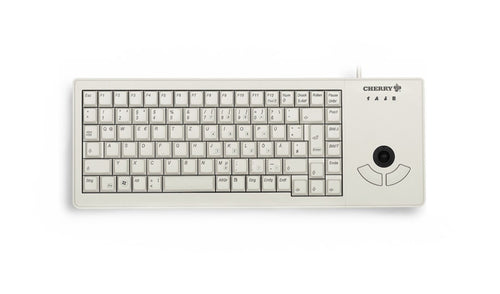 CHERRY XS Trackball – Tastatur, kabelgebunden (USB), BE-Layout (BE), mit Trackball, Grau – für Windows