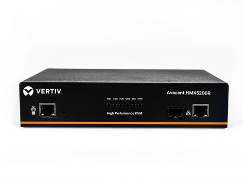 Vertiv HMX RX – KVM-Extender-Empfänger DVI-D, Dual-View – 1920 × 1200, USB 2.0, Audio, SFP, Rack 1U