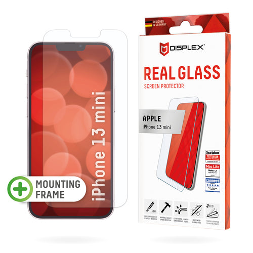 Displex Displayschutz (Panzerglas), 10H – für iPhone 13 mini – mit Applikator