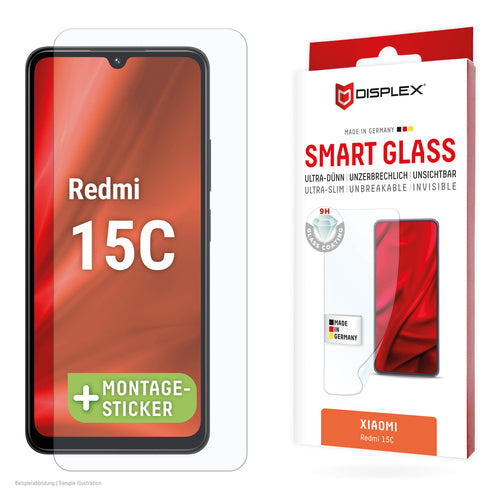 E.V.I. Displayschutz (Panzerglas), 9H – für Redmi 15C – mit Applikator