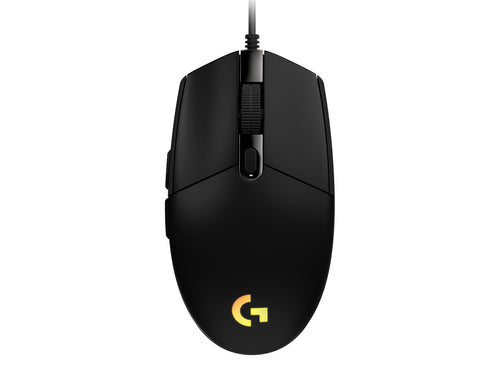 Logitech G G102 LIGHTSYNC – Gaming-Maus – Kabelgebunden (USB‑A), 8000 DPI, RGB-Beleuchtung, rechts, Schwarz