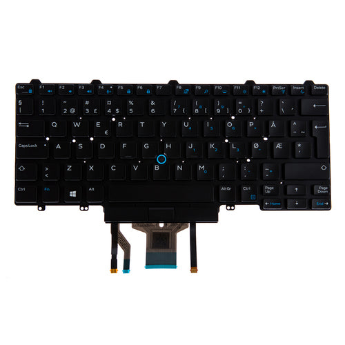 Origin Storage KB-V66J3 – Notebook-Ersatztastatur – beleuchtet – QWERTY (Nordisch) – für Dell Latitude 5540