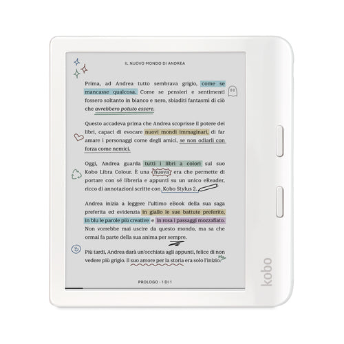 Rakuten Kobo Kobo Libra – 7" E-Ink Kaleido 3, Weiss