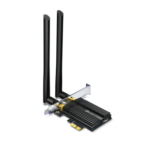 TP-Link Archer TX50E PCIe WLAN-Karte – Wi-Fi 6, 2,4/5 GHz, 574/2402 Mbit/s, Bluetooth 5.0 – Für Windows 10 x64