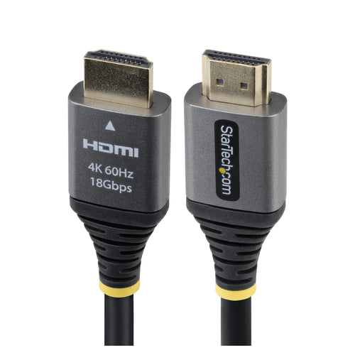 StarTech.com HDMI Kabel HDMI 2.0 4K 60 Hz – 1,5 m – HDR, ARC – Schwarz/Silber