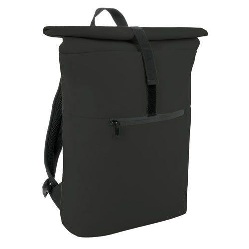 Mobilis Notebook-Rucksack – für 14–16" Notebook, 16 l, schwarz, Rolltop