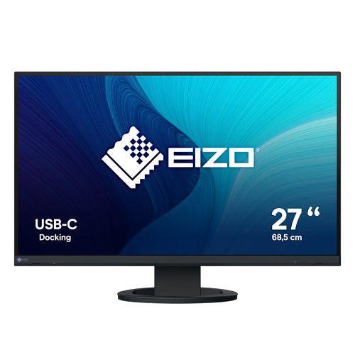 EIZO FlexScan EV2720S – Monitor, 27", IPS, 350 cd/m², USB-C, Integrierte Lautsprecher, VESA 100 × 100, Schwarz