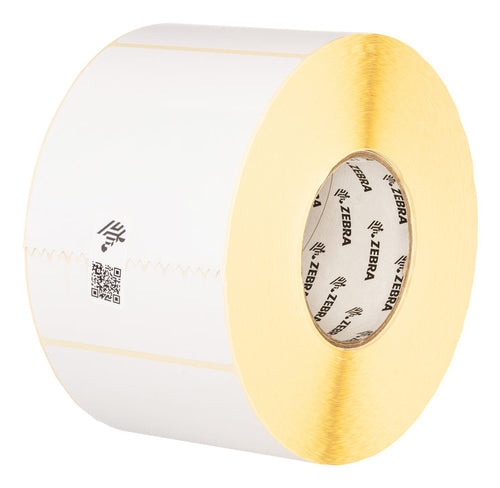 Zebra Druckeretiketten, 51 mm × 25 mm, weiss, Papier, selbstklebend, 8 Rollen (2580 Etik./Rolle)