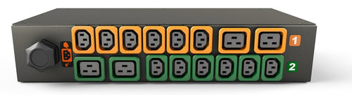 Vertiv Rack-PDU Überwacht – 2U Horizontal, 16× IEC C13/C19, IEC 60309, 200–240 V/32 A, 3 m, Schwarz