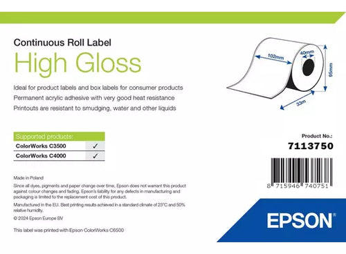 Epson Endlos-Kartonschilder, 102 mm × 33 m