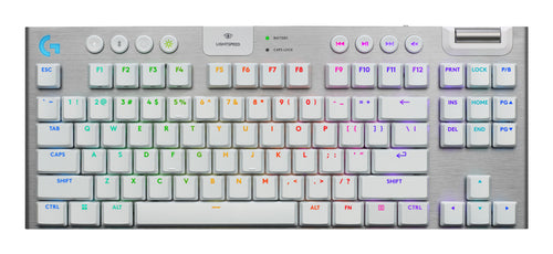 Logitech G G915 X LIGHTSPEED – Gaming-Tastatur TKL – Mechanisch, RGB – Bluetooth & 2,4 GHz (USB-A) – Weiss