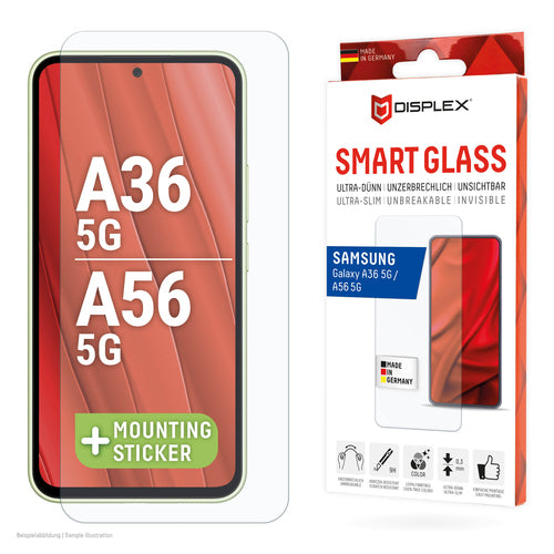Displex Displayschutz (Panzerglas), 9H – für Galaxy A56 – mit Applikator