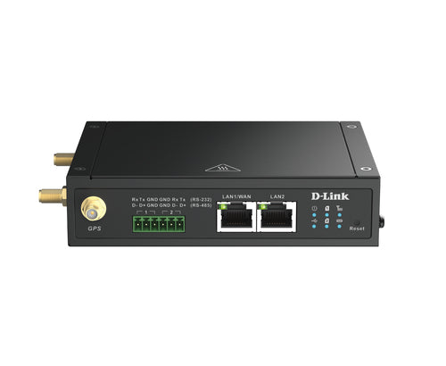 D-Link DOM-530-TSO – 4G (LTE) Router, Dual-SIM, 2× RJ-45, 3× Externe Antennen (SMA), MicroSD-Slot