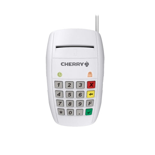 CHERRY Intelligenter Zugangskontrollenleser ST-2100 – 16 Tasten, 150×92×55 mm, Weiss