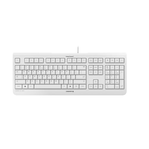 CHERRY KC 1000 – Tastatur, kabelgebunden (USB), US-Layout (EN), Fullsize (mit Ziffernblock), Grau