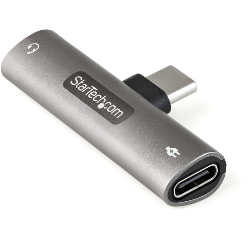 StarTech.com Adapter USB-C zu 3,5 mm (TRRS) – USB 3.2 Gen 1 (5 Gbit/s), PD 60 W, für USB-C-Geräte, Silber