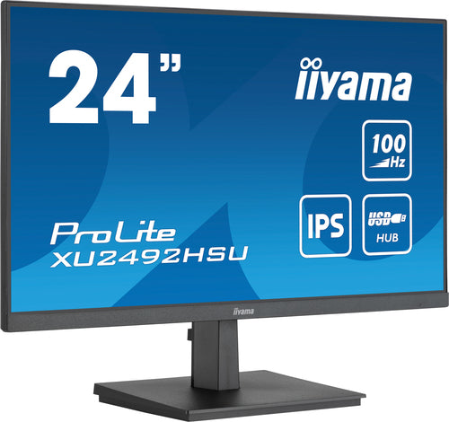 iiyama XU2492HSU-B6 – Monitor, 24", 1920 × 1080 (Full HD), IPS, 100 Hz, 250 cd/m²