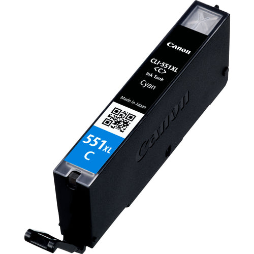 Canon Tintenpatrone CLI-551XL C, Cyan, XL, 695 Seiten, Original – für Tintenstrahldrucker/Multifunktionsgeräte