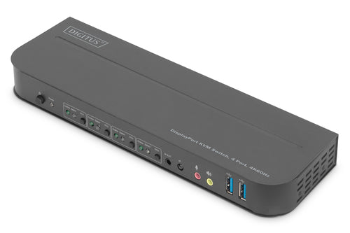 Digitus KVM-Switch 4×1, DisplayPort/HDMI, USB, 4K (4096 × 2160)